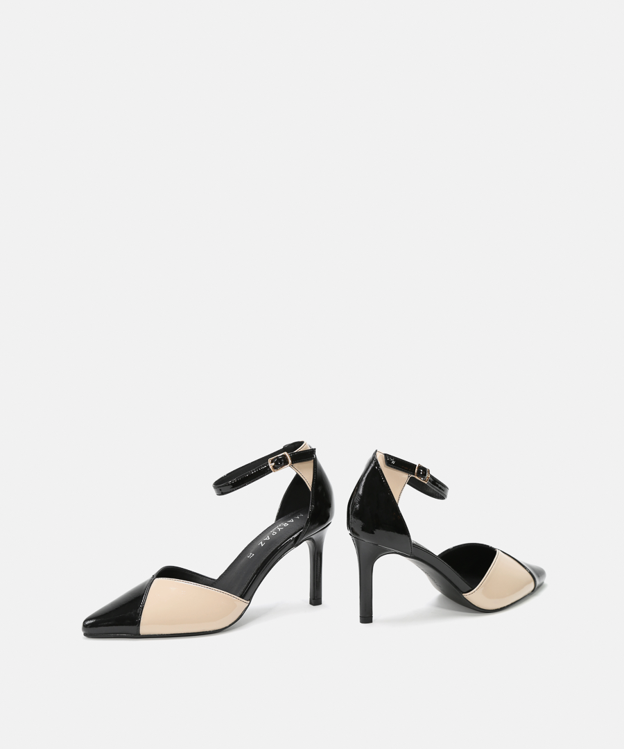 Sapatos salto biqueira combinada image number null